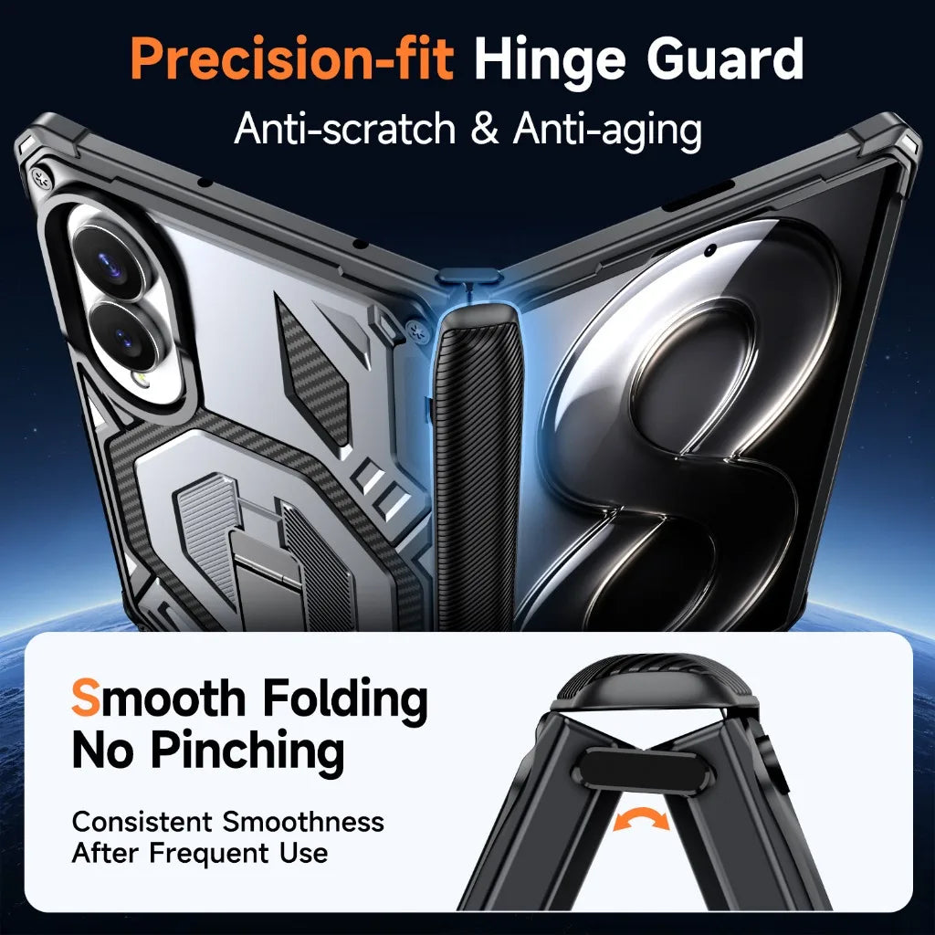 Heavy-Duty Magnetic Case with Kickstand for Samsung Galaxy Z Fold 8