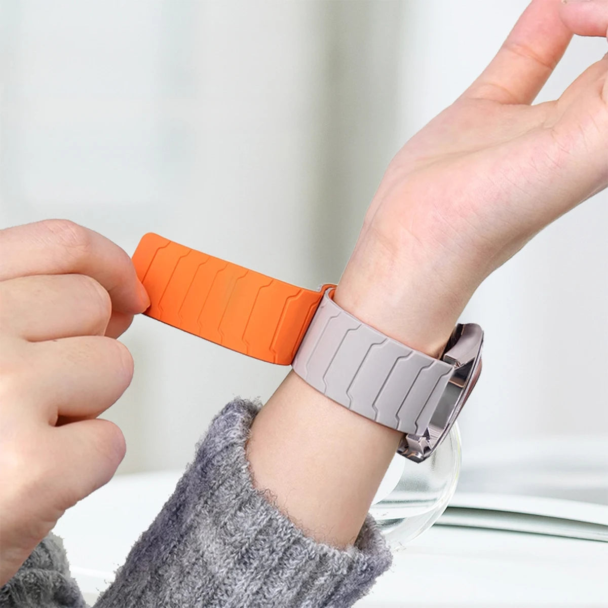 Sport Silicone Band with Magnetic Clasp for Samsung Galaxy Watch 8 / Galaxy Watch 8 Classic
