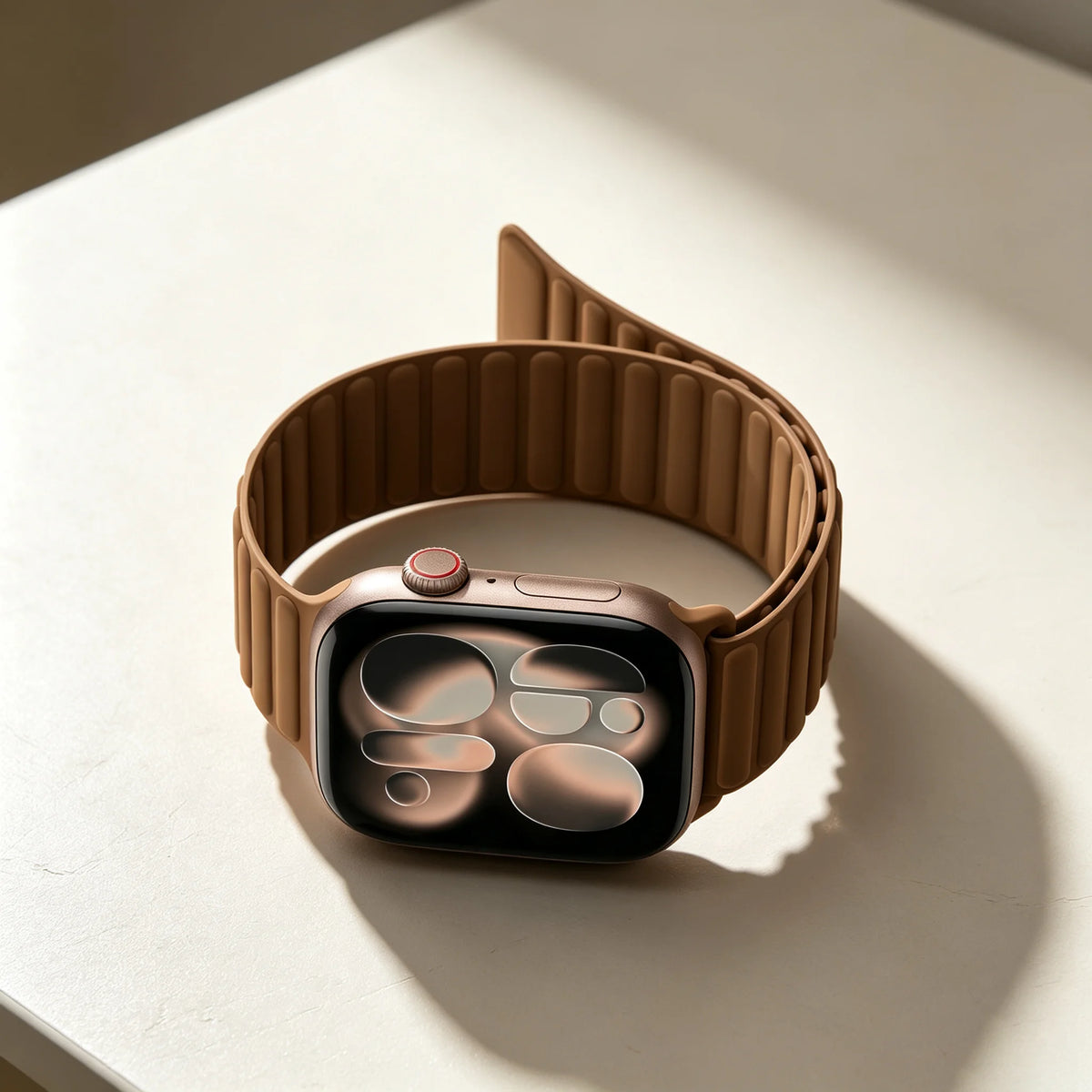 Silicone Magnetic Closure Band with N55 Magnets for Apple Watch