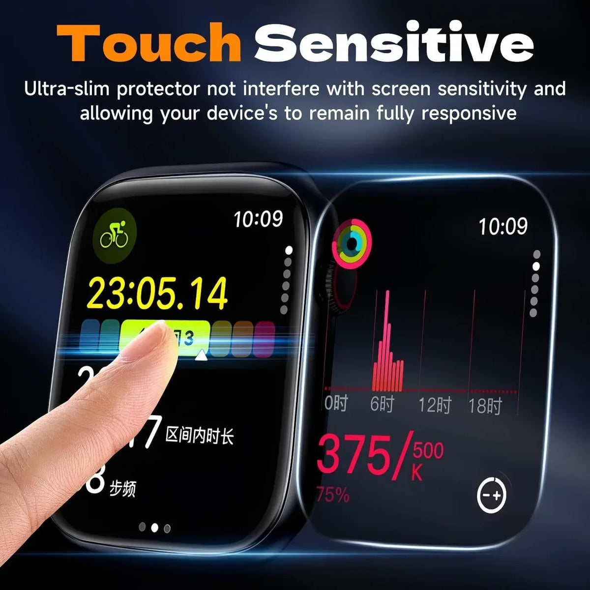 Self-Healing Ceramic Film Screen Protector for Apple Watch