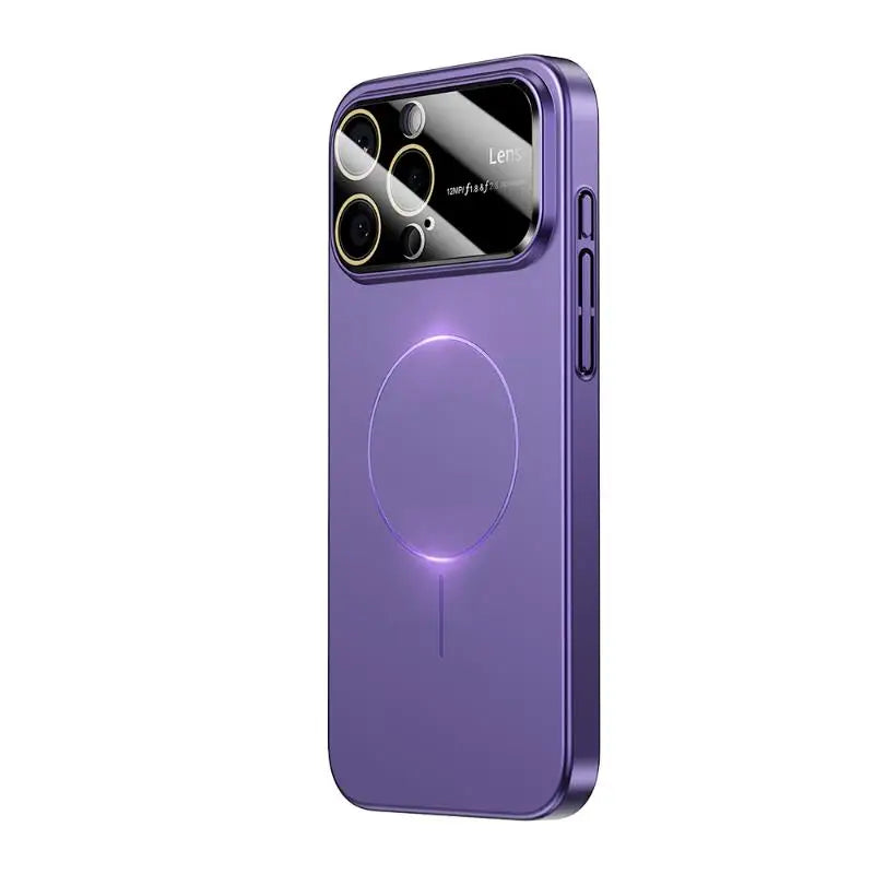 Hard Shell MagSafe Case with Lens Film Window for iPhone 16 Series