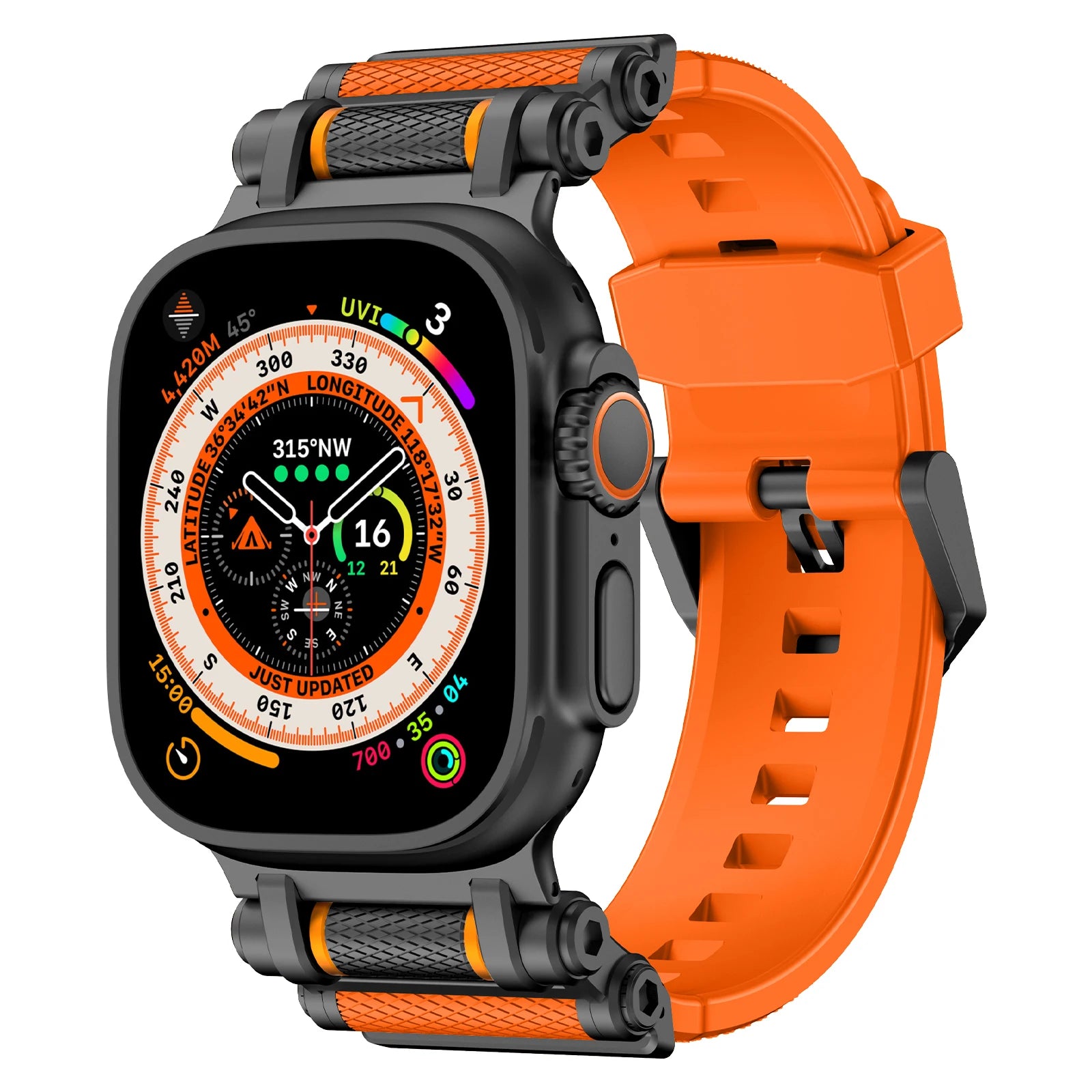 Tough Metal + Silicone Strap for Apple Watch