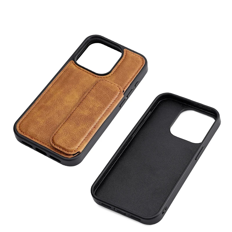 Retro Business PU Leather Case with Card Slot for iPhone 15 Series