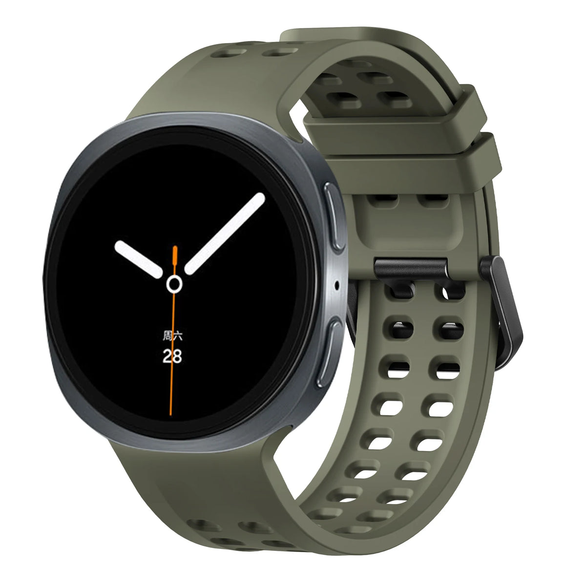 Perforated Silicone Sport Band with Quick-Release Tab for Samsung Galaxy Watch 9