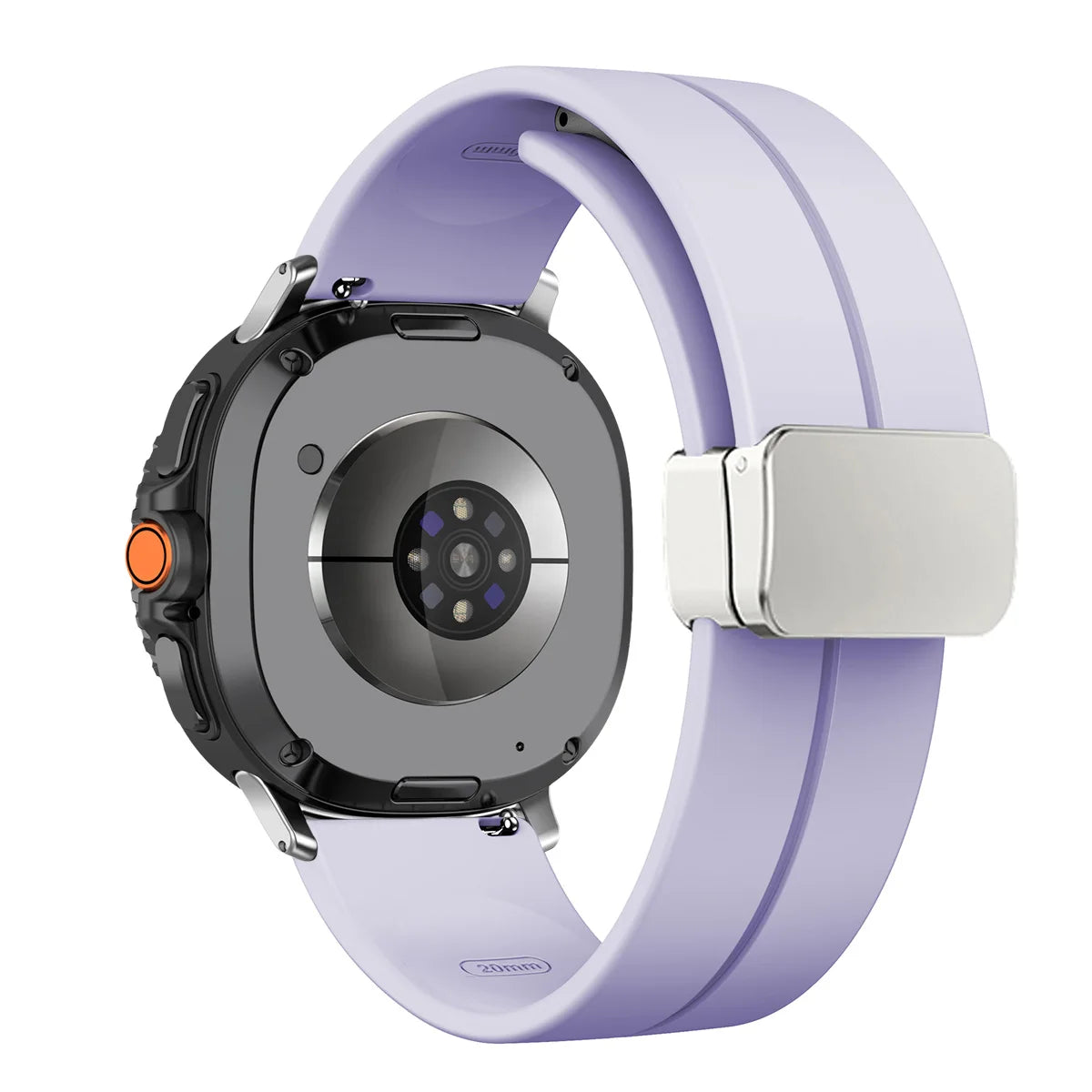 Silicone Magnetic Buckle Strap for Samsung Galaxy Watch 8 /  Galaxy Watch 8 Classic