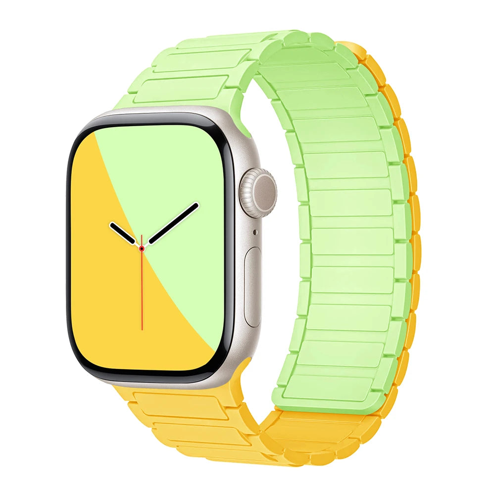 Silicone Replacement Strap with Magnetic Closure for Apple Watch
