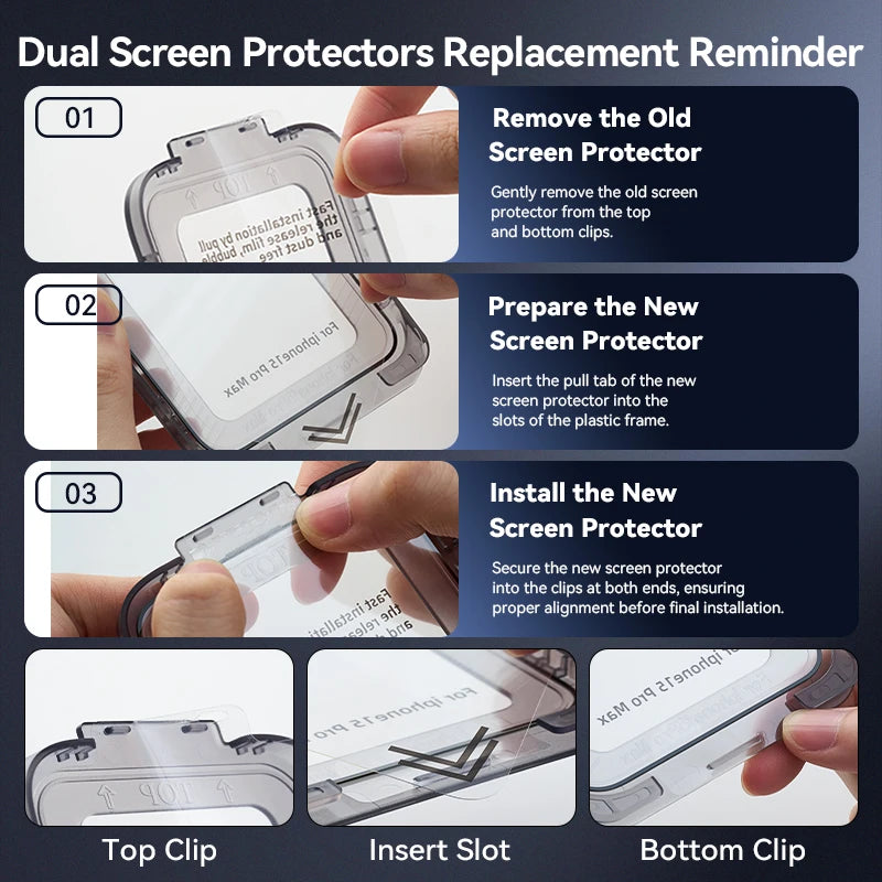 Dust-Free HD Tempered Glass Screen Protector for iPhone 16 Series