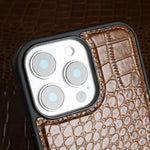 Premium Crocodile Pattern Genuine Leather Case for iPhone 16 Series