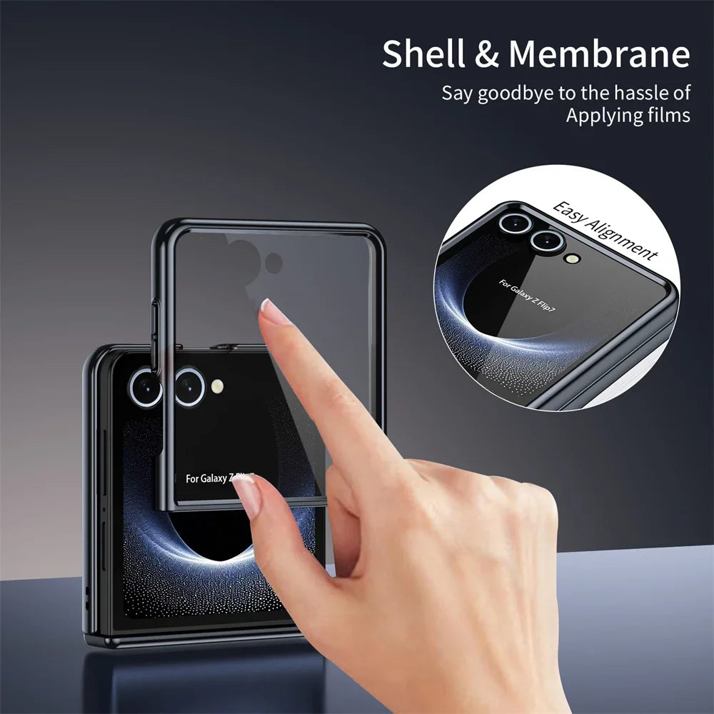 Plating Finish Shockproof Hard Shell Case for Samsung Galaxy Z Flip 7