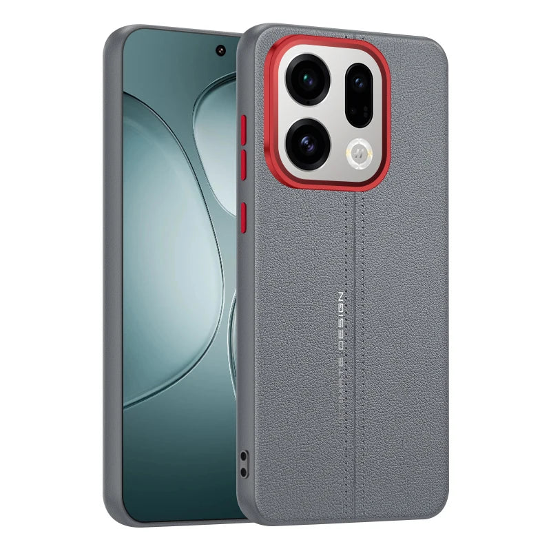 Business PU Leather Ultra Thin Case for OPPO Find X9 & X9 Pro