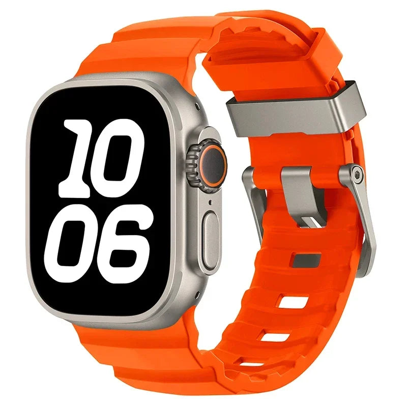 Durable Silicone Sport Strap for Apple Watch