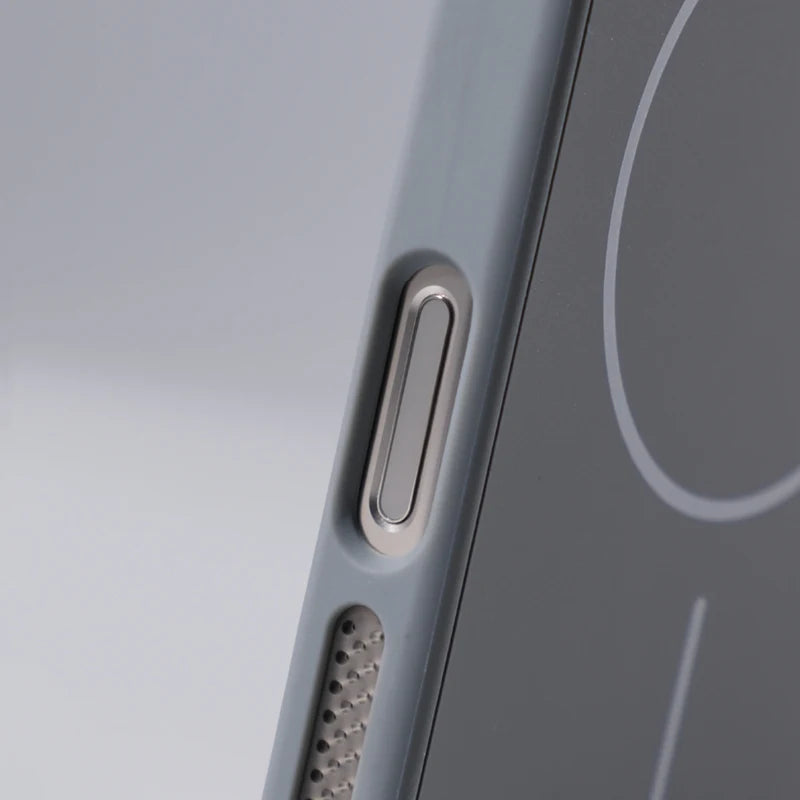 Matte Silicone MagSafe Case with Alloy Lens Kickstand for iPhone 16 Series