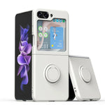 Liquid Silicone Phone Case with Ring Holder & Grip Stand for Samsung Galaxy Z Flip 6