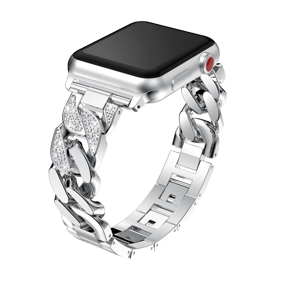 Fashion Sparkling Stone Metal Replacement Band for Apple Watch