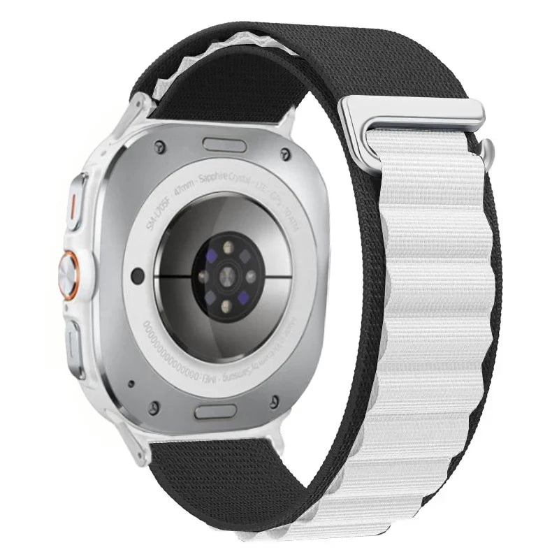 Breathable Nylon Weave Watch Band with Metal C-Hook Closure for Samsung Galaxy Watch Ultra 2