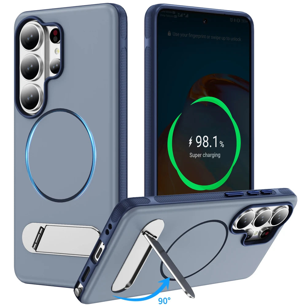 Professional Shockproof Plaid Magnetic Case for Samsung Galaxy S26 Series