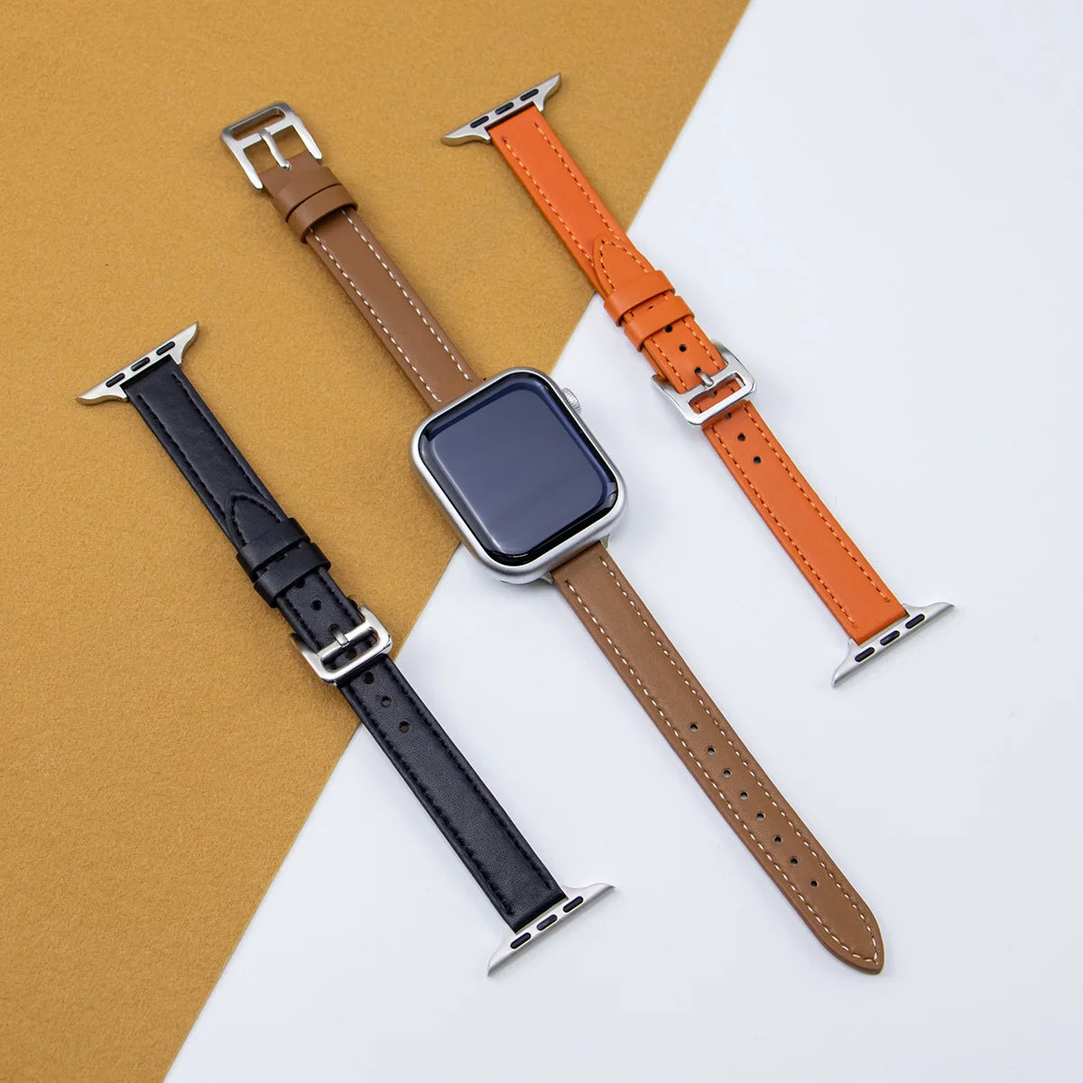 Elegant Slim Leather Strap for Apple Watch