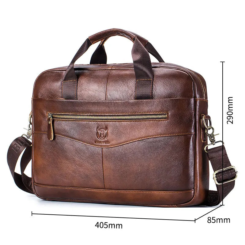 Men’s Classic Leather Laptop Briefcase