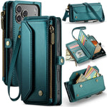 Leather Crossbody Wallet Case with Removable Shoulder Strap for iPhone 18 Series