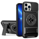 MagSafe Compatible Case for iPhone 15 Series with Rotating Ring and Camera Cover