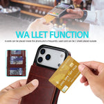 Vintage Style Leather Wallet Case for iPhone 17 Series
