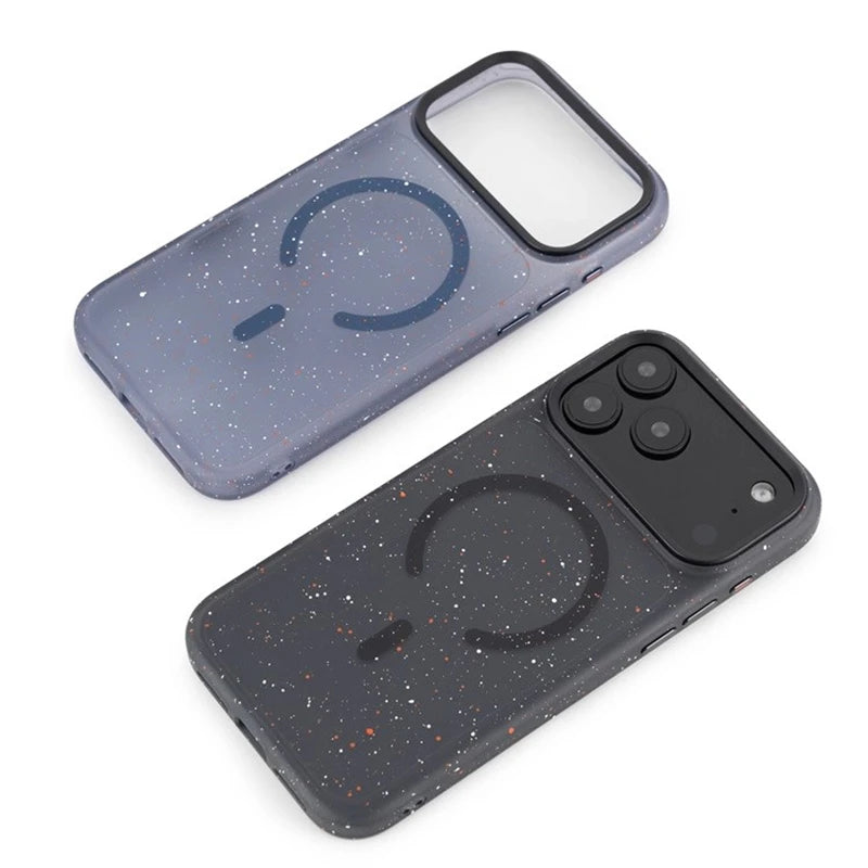 Shockproof Art Ink Dots Pattern MagSafe Case for iPhone 17 Series