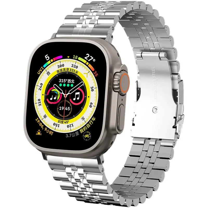 Stainless Steel Quick-Release Link Band for Apple Watch