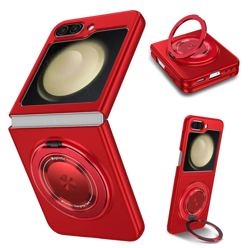 Samsung Galaxy Z Flip 6 Magnetic Case with 360° Rotating Stand