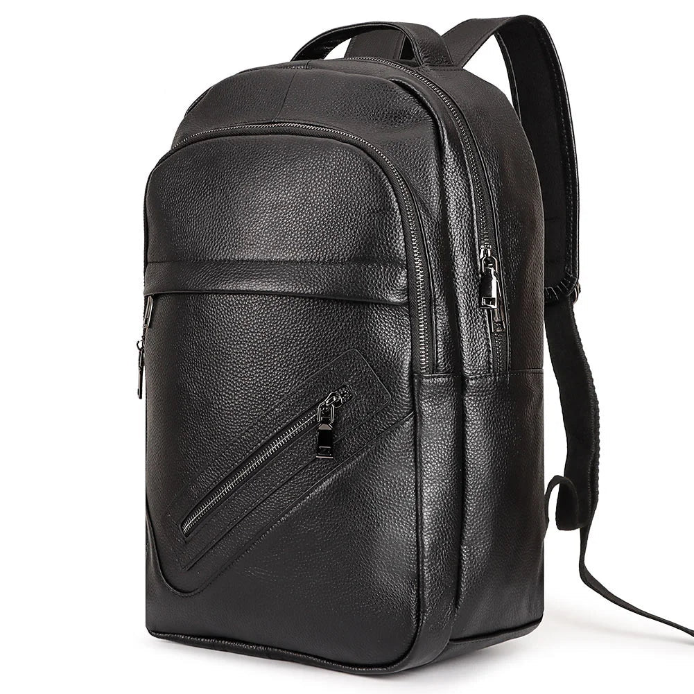 Cow Leather Multi-Function Laptop Backpack for Men