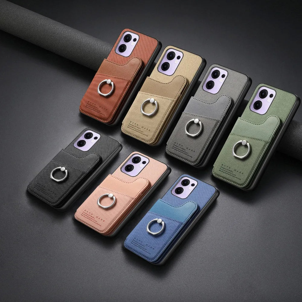 Protective Leather Wallet Case with Card Holder for iPhone 17 Series