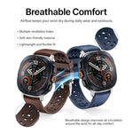 Perforated Leather Breathable Watch Band with Silicone Ventilation Inserts for Samsung Galaxy Watch Ultra 2