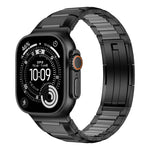 Steel and Fluororubber Segmented Bracelet Band with Removable Links for Apple Watch