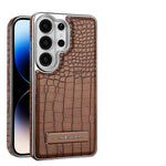 Luxury Crocodile Pattern Magnetic Leather Case with Stand for Samsung Galaxy S26 Series