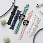 Perforated Silicone Sport Band with Ventilation Holes for Apple Watch
