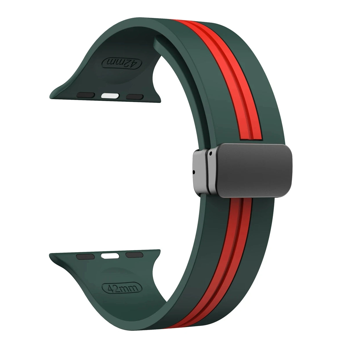 Textured Dual-Layer Band with Pin-and-Hole Adjustment for Apple Watch