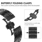 Metal Bracelet Strap with Butterfly Folding Clasp for Samsung Galaxy Watch 9