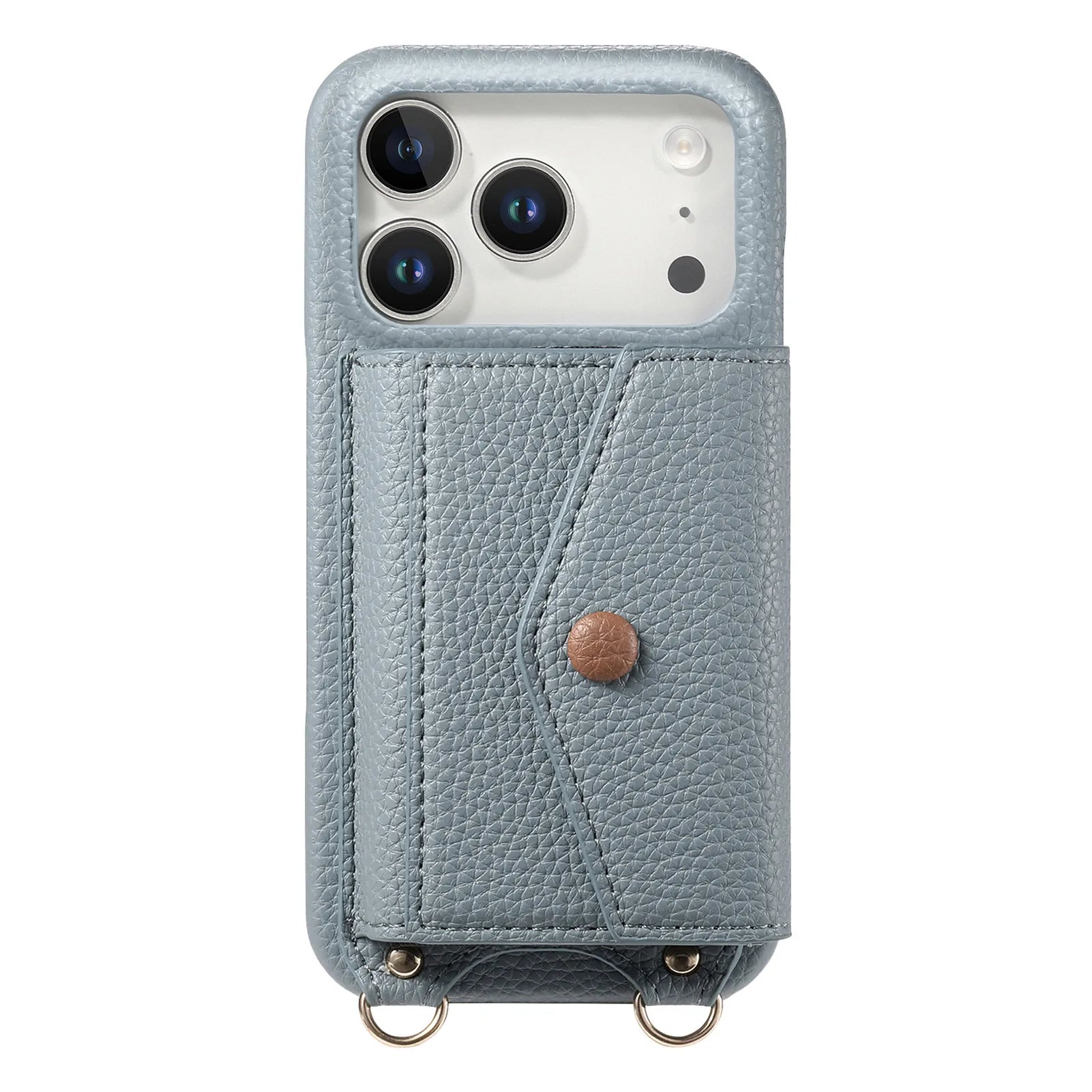 Premium Multi-Functional Leather Wallet Case with Built-In Makeup Mirror & Strap for iPhone 17 Series