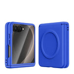 Luxury Magnetic Vegan Leather Case with Screen Protector for Samsung Galaxy Z Flip 8