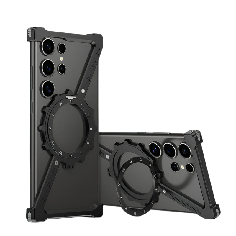 Z-Shaped Gear Design Frameless Aluminum Alloy Magnetic Case for Samsung Galaxy S24 Ultra