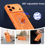 MagSafe Compatible Heat Dissipation Case with 360° Ring Stand for iPhone 17 Series