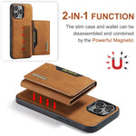 2-in-1 Detachable MagSafe Wallet Leather Case for iPhone 16 Series