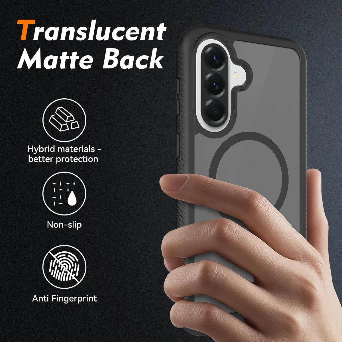 Samsung Galaxy A37 Magnetic Armor Case with PET Screen Guard