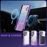 Glitter Wave Frame Magnetic TPU Case for Samsung Galaxy S26 Series