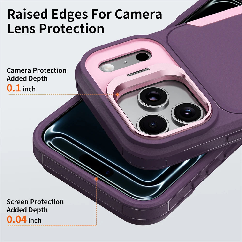 Heavy Duty Shockproof Case with Camera Bracket for iPhone 17 Series