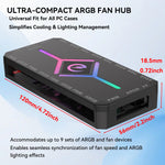 Power Train Z-H8 V2 ARGB & PWM Fan Hub Splitter with Remote Control