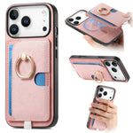 2-in-1 Detachable Leather Wallet Case with Card Slot & Ring Holder for iPhone 17 Series