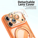 Clear MagSafe Case with Rotating Ring Stand and Removable Camera Protector for iPhone 17 Series