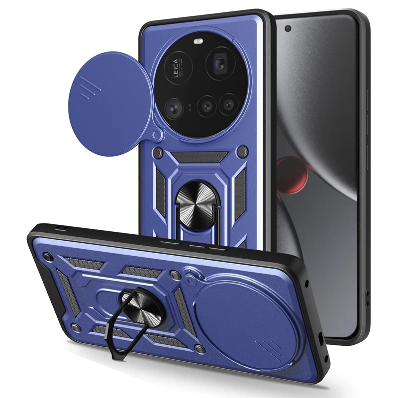 Xiaomi 15 Ultra 5G Protective Case with Magnetic Ring and Camera Cover