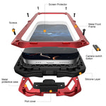 Metal Full-Body Case with Tempered Glass and Camera Stand for iPhone 17 Series