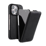 Premium Genuine Leather Magnetic Flip Case for iPhone 16 Series